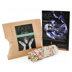 OCO Life Native American Sacred White Sage Smudge Stick - 1 Small Cotton Wrapped Bundle