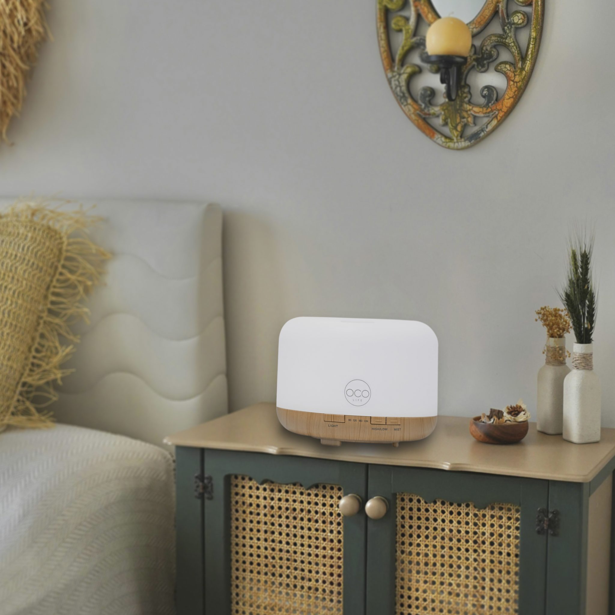 OCO Life 500ml Cool Mist Ultrasonic Aroma Diffuser with 2 Oil Blends (10ml) - Image 5