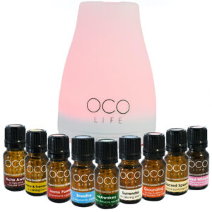White OCO Life Ultrasonic Diffuser 120ml with complete range of 9 best Selling Oils (Copy)